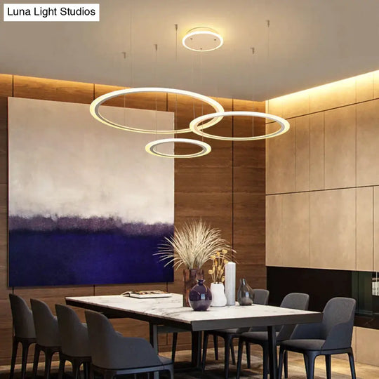 White Circle Modern Led Pendant Light For Kitchen Dining Room Living Room Luminaires Acrylic Hanging Ceiling Mount