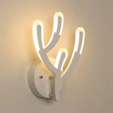 White Deer Horn Led Wall Light - Animal Style Acrylic Sconce For Bedrooms / B Warm