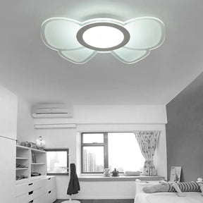 White Led Bow Ceiling Lamp For Girls Bedroom/Game Room - Cute & Stylish / 8’