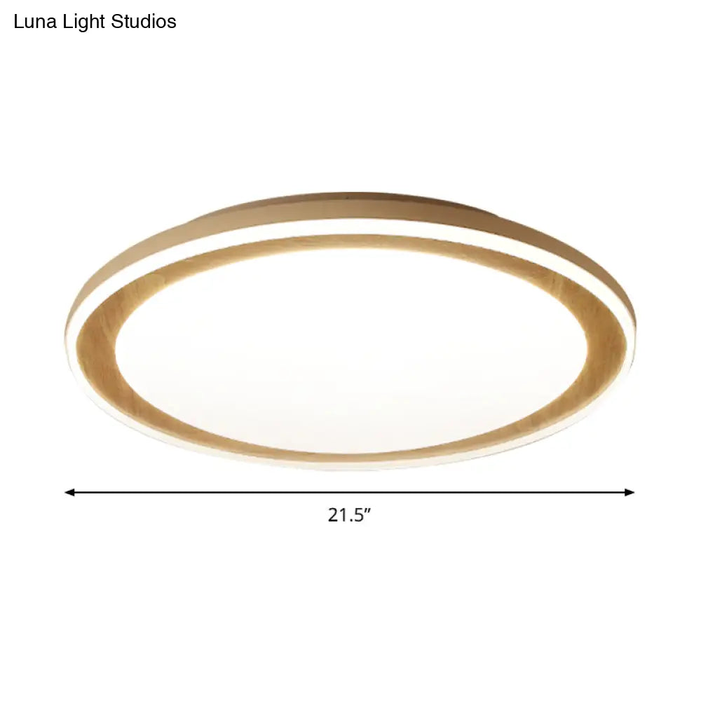 White Led Flush Ceiling Light - Modern & Simple Acrylic Lamp For Study Room Kitchen