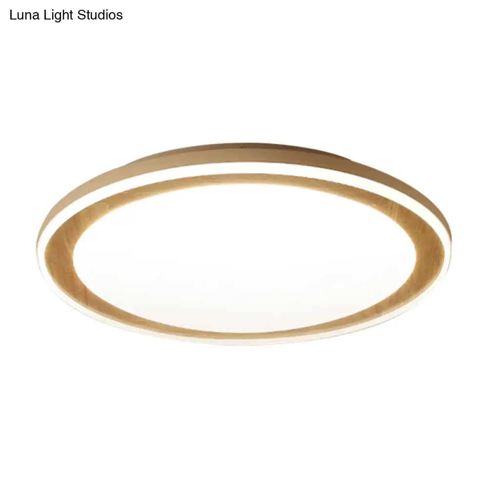 White Led Flush Ceiling Light - Modern & Simple Acrylic Lamp For Study Room Kitchen