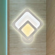 White Led Wall Sconce For Modern Bedroom And Living Room Design / Square