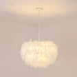 White Minimalistic Hemisphere Pendant Light For Living Room / 14’