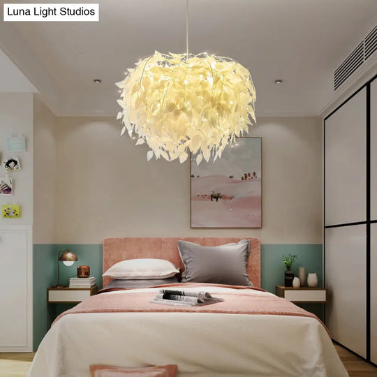 Sleek Nordic Fabric Pendant Light: White Domed Suspension For Living Room