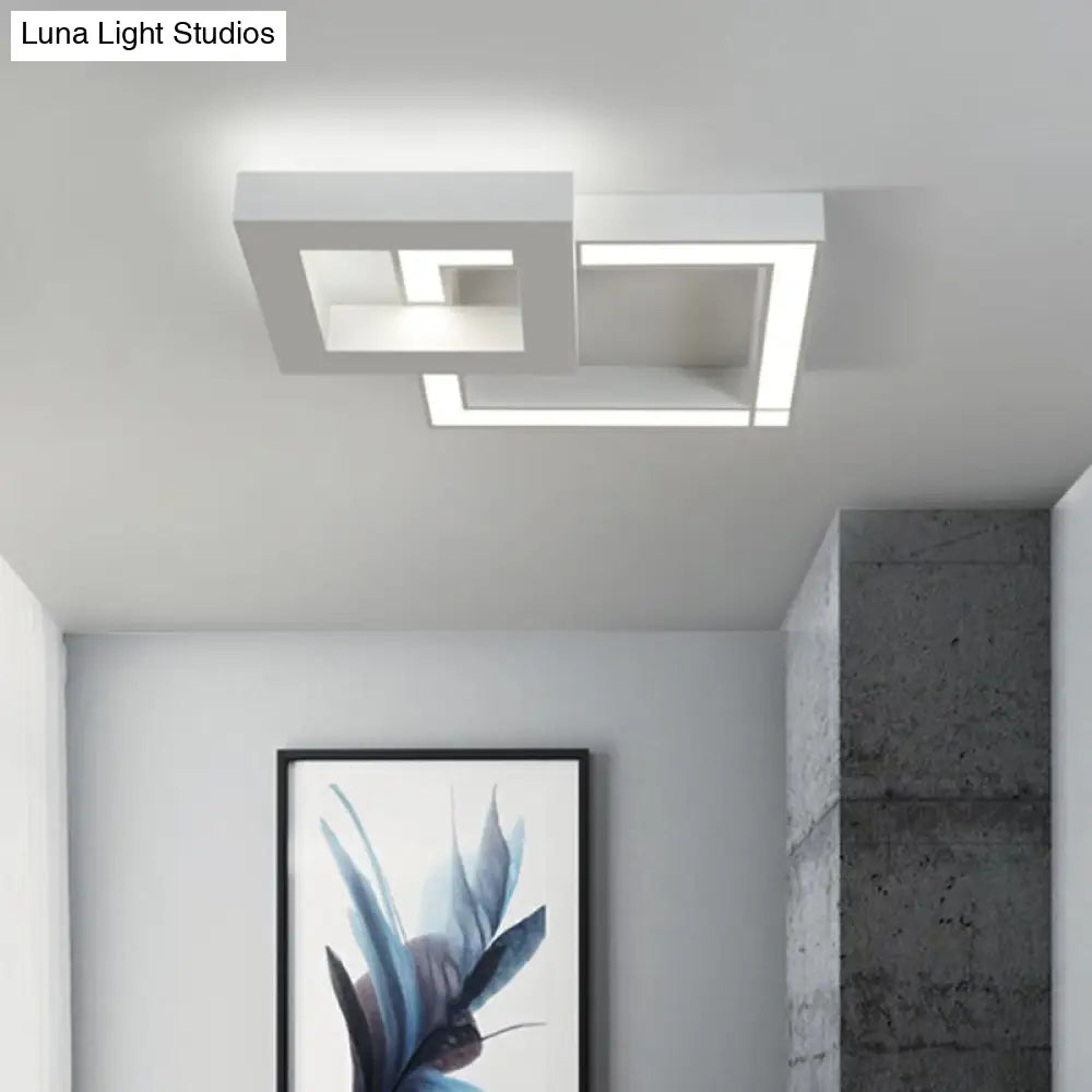 White Nordic Led Ceiling Light Fixture For Modern Living Rooms