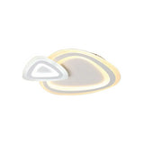 White Triangular Flush Mount Ceiling Light For Kindergarten With Acrylic Fixture
