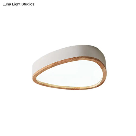 Wooden Teardrop Led Ceiling Light For Boys’ Bedroom