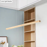 Woodwork Island Pendant Light - Modern Minimalism For Dining Table