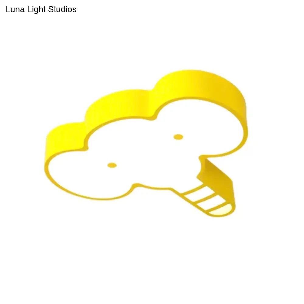 Yellow Led Acrylic Elephant Face Ceiling Light For Kitchen
