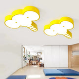 Yellow Led Acrylic Elephant Face Ceiling Light For Kitchen / White